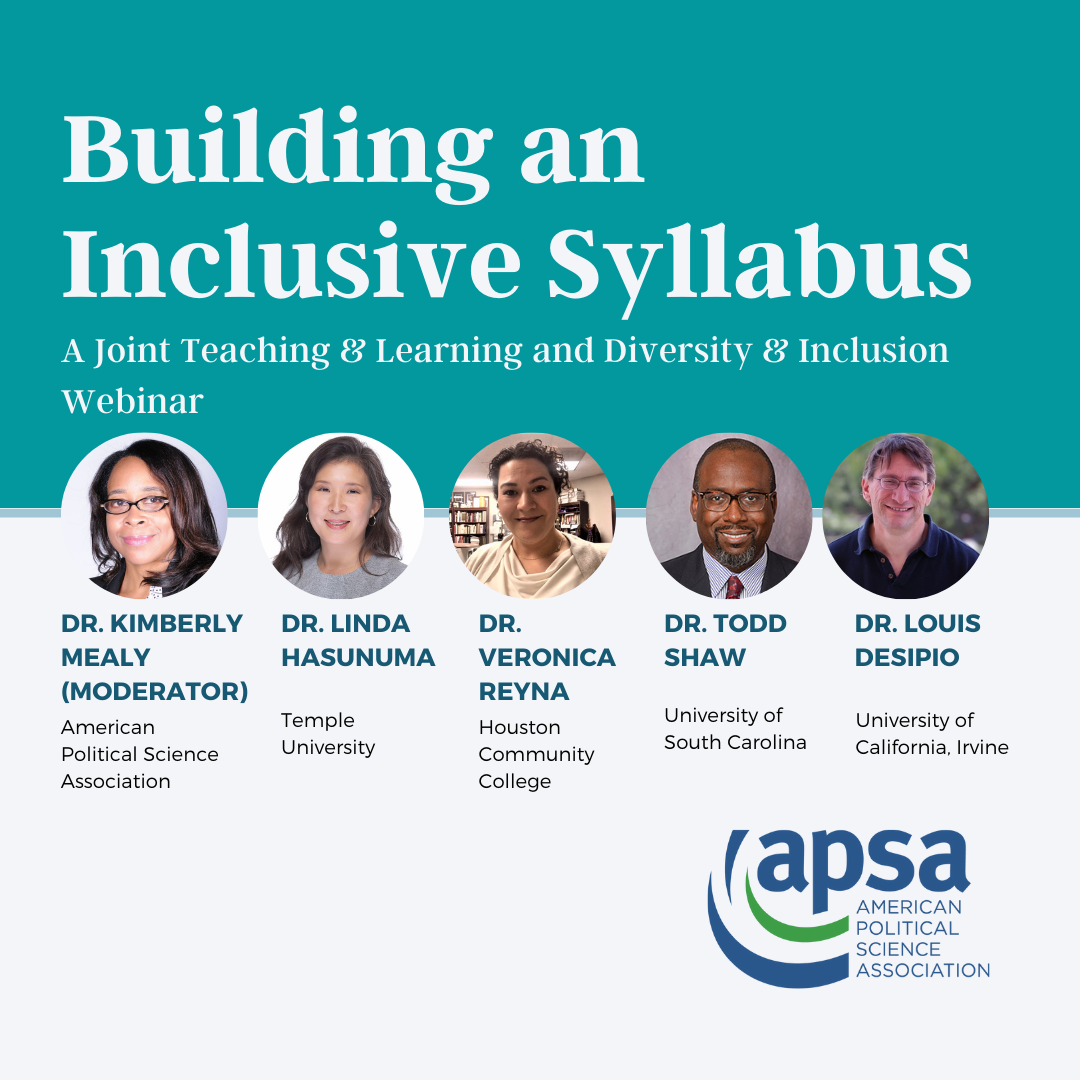 Buidling an Inclusive Syllabus, watch here